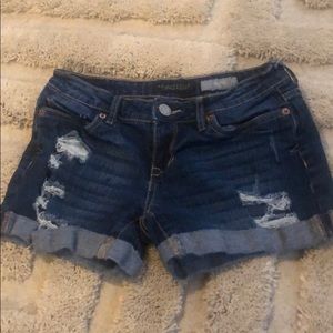 Aeropostale Distressed Midi Shorts